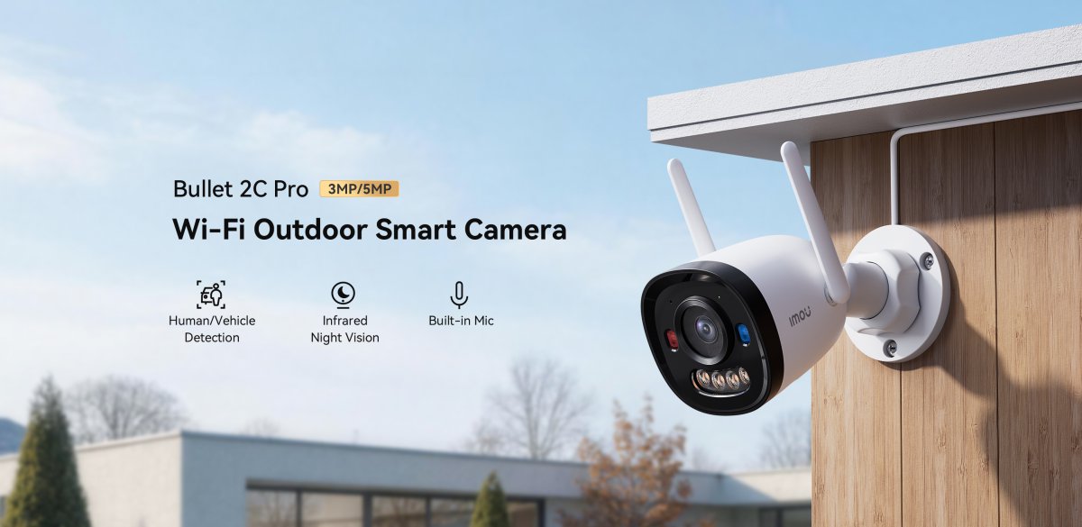 Camera Imou Bullet 2C Pro gắn tường ngoài trời