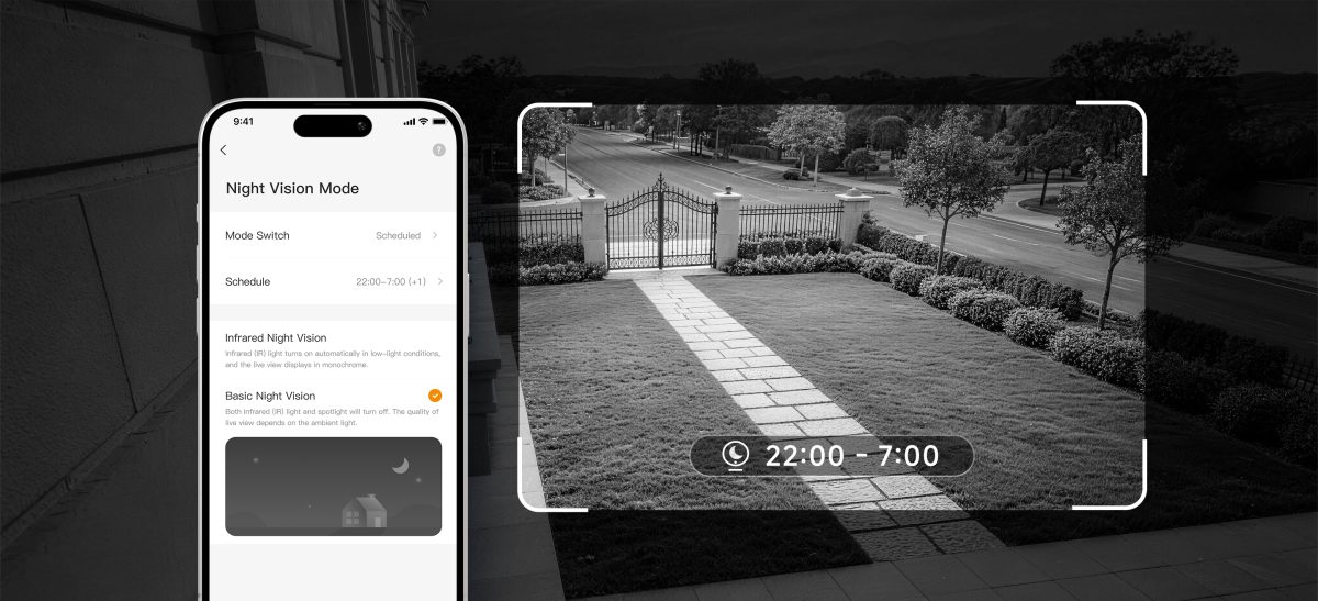Đặt lịch chế độ nhìn đêm 22:00 – 7:00 trên app