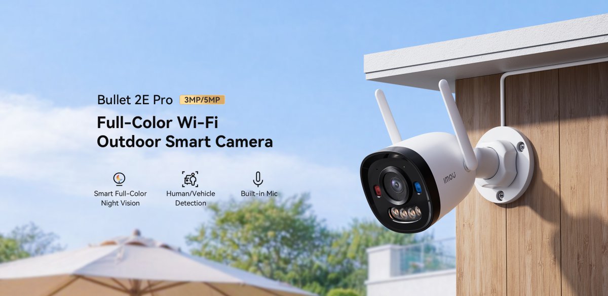 Camera Imou Bullet 2E Pro gắn tường ngoài trời