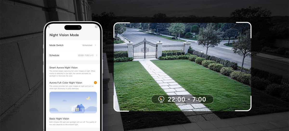 Đặt lịch chế độ nhìn đêm 22:00 – 7:00 trên app