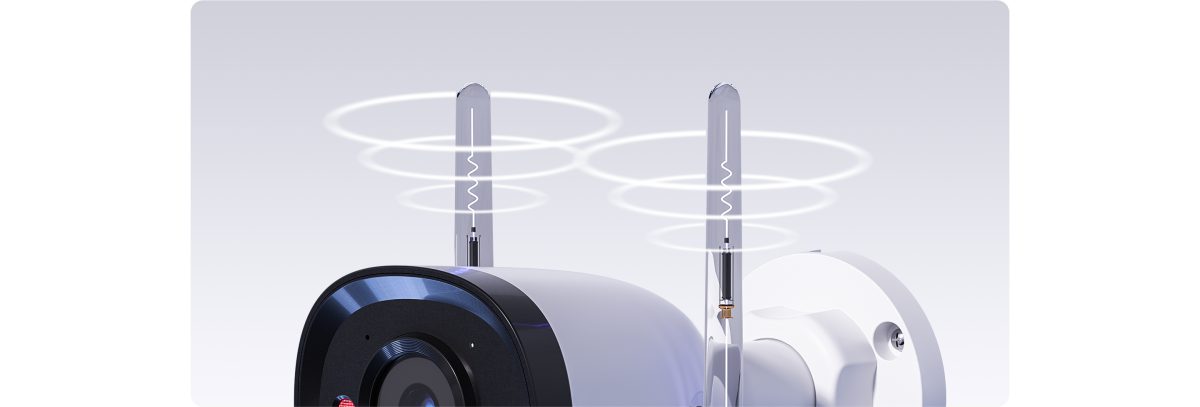 Hai ăng-ten của camera phát sóng