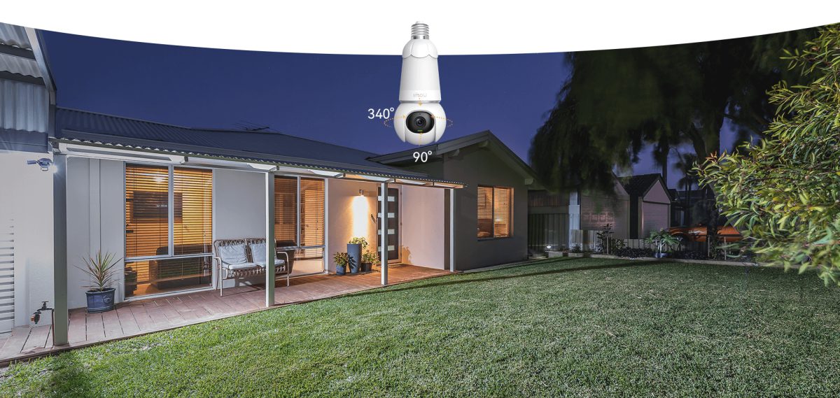 Bulb Cam xoay ngang 340 độ, dọc 90 độ quan sát sân nhà