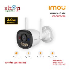 Camera Wifi Imou Bullet 2E Pro 3MP IPC-F32FP-PRO ban đêm có màu, đèn đỏ xanh