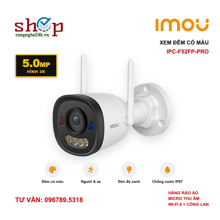 imou-bullet2e-pro-5mp-anh-dai-dien Camera Wifi Imou Bullet 2E Pro 5MP IPC-F52FP-PRO ban đêm có màu, đèn đỏ xanh