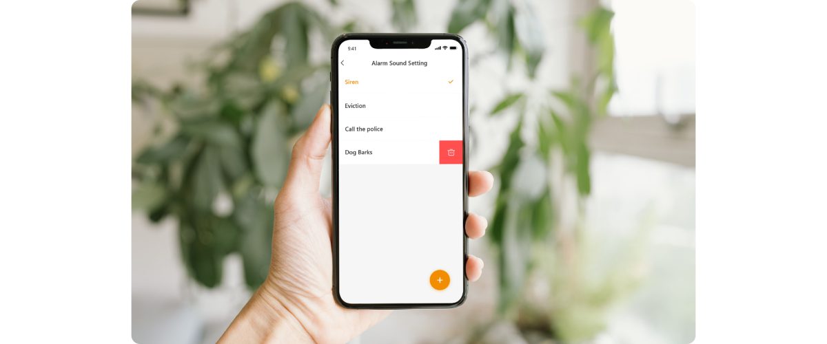 Chọn âm thanh cảnh báo trên app