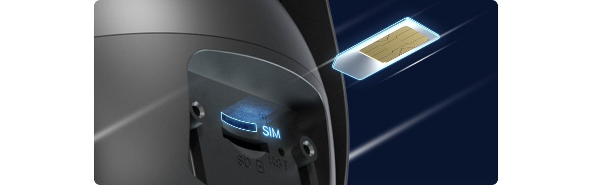 Khe lắp SIM 4G trên thân camera