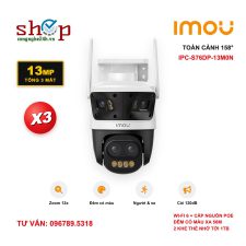 Camera Wifi Imou Cruiser Pano Z 13MP IPC-S76DP-13M0N 3 mắt zoom 12x, Wifi 6 + PoE