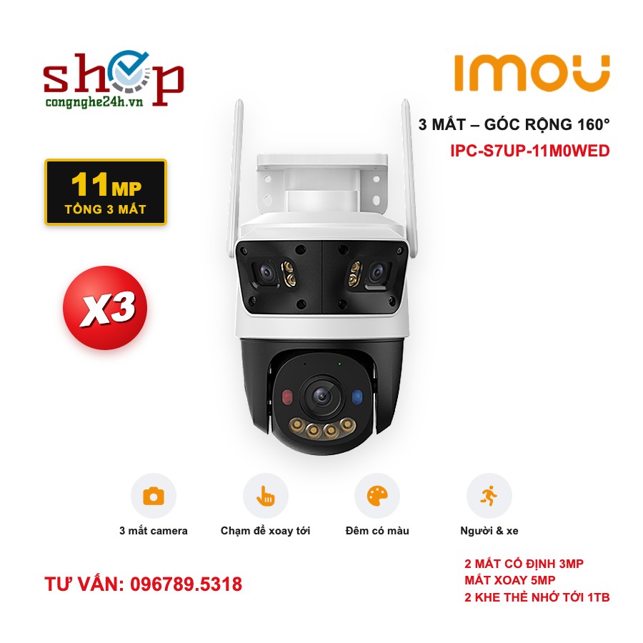imou-cruiser-triple-11mp-anh-dai-dien Camera Wifi Imou Cruiser Triple 11MP IPC-S7UP-11M0WED 3 mắt xoay 360 ngoài trời