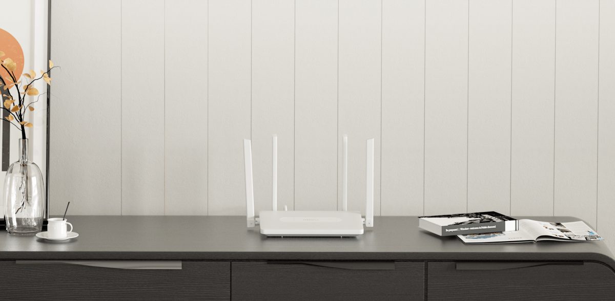 Bộ phát Wi‑Fi Imou HR12F 4 ăng-ten trên kệ