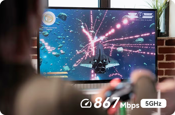 Chơi game trên TV với Wi‑Fi 5GHz 867Mbps