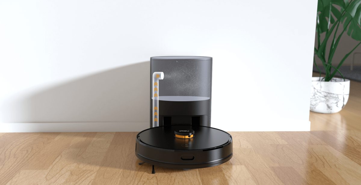 Robot Imou RV-L11-A tự đổ bụi vào trạm sạc