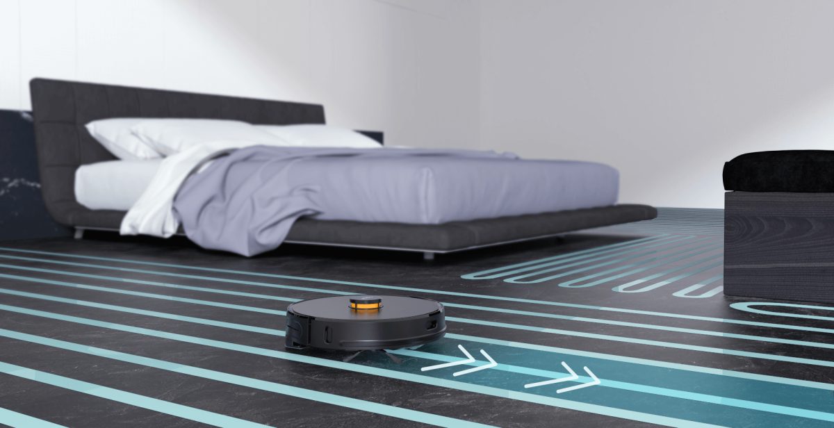 Robot đi theo từng làn trong phòng ngủ