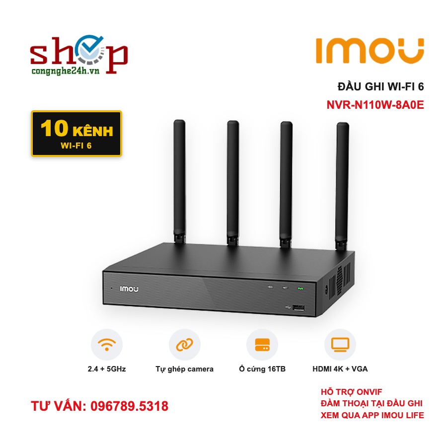 imou-nvr-n110w-anh-dai-dien Đầu ghi hình Wifi 6 Imou N110W 10 kênh NVR-N110W-8A0E