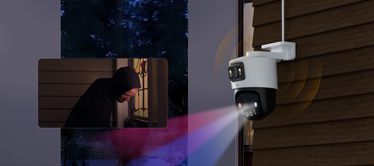 Camera PS70F nháy đèn và hú còi cảnh báo
