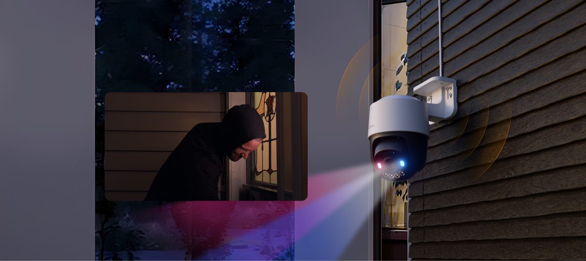 Camera PS7F nháy đèn đỏ xanh cảnh báo kẻ đột nhập
