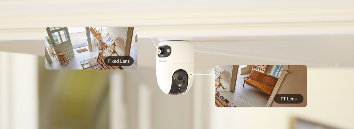 Ranger 2 Dual gắn trần, mắt xoay và mắt cố định quan sát hai khu vực