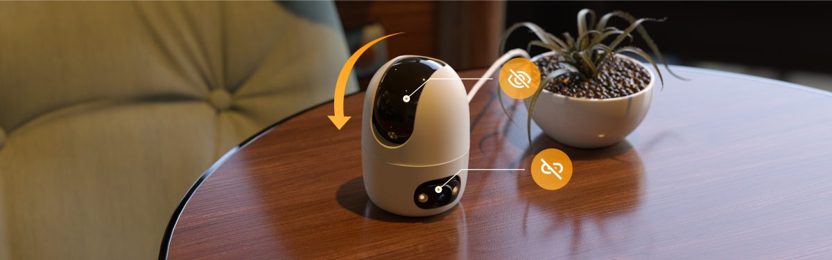 Ranger 2 Dual cúi ống kính xuống khi bật chế độ riêng tư