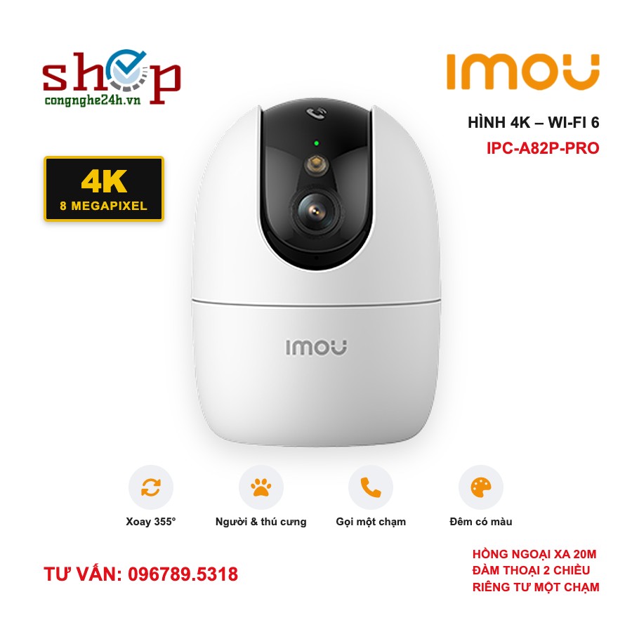 imou-ranger2-pro-4k-anh-dai-dien Camera Wifi Imou Ranger 2 Pro 4K 8MP IPC-A82P-PRO xoay 360 Wi-Fi 6 băng tần kép