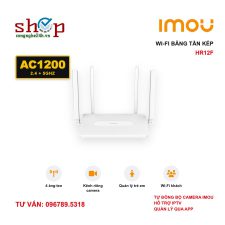 Bộ phát Wifi Imou HR12F AC1200 băng tần kép 4 ăng-ten, tự đồng bộ camera Imou