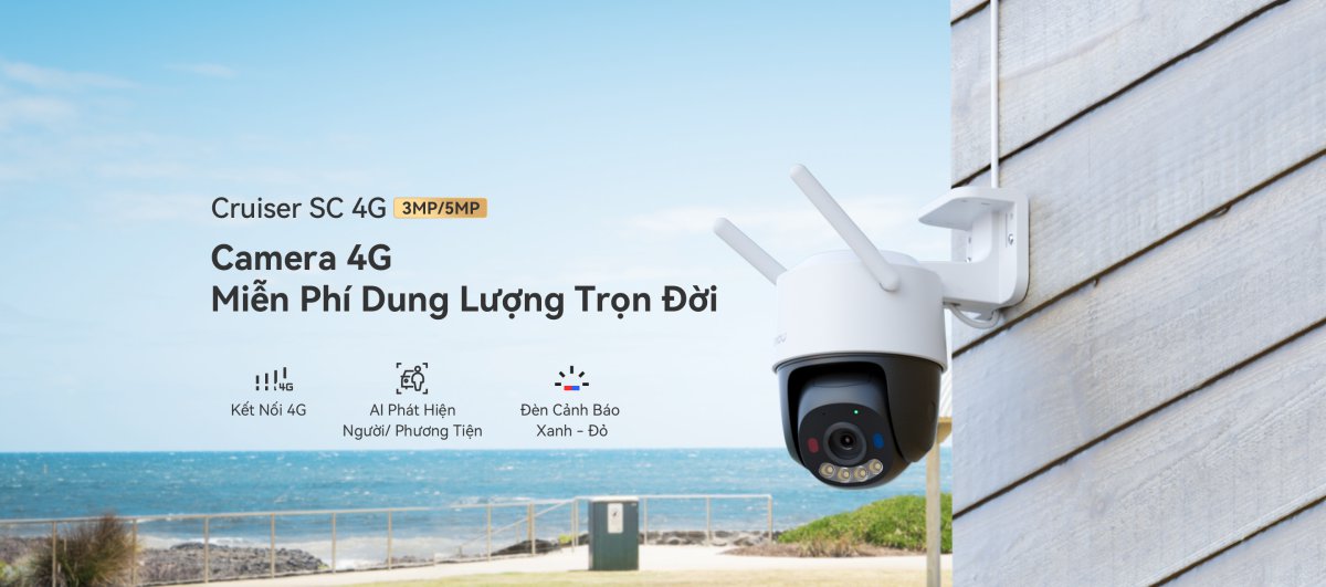 Camera 4G Imou Cruiser SC 4G Free Data gắn tường nhìn ra biển