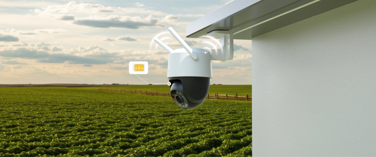 Camera Cruiser SC 4G lắp ở cánh đồng, kết nối bằng SIM 4G