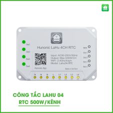 Công Tắc Wifi Hunonic Lahu 4 Kênh RTC Tích Hợp IC Thời Gian Thực