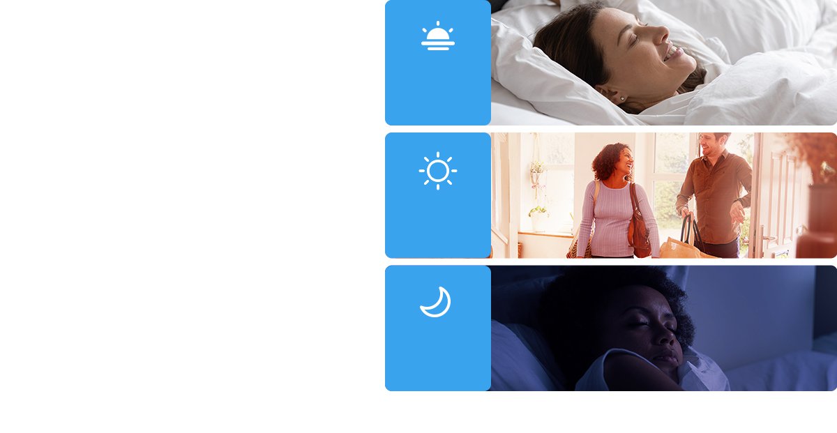 Hẹn giờ đèn: thức dậy, về nhà, đi ngủ