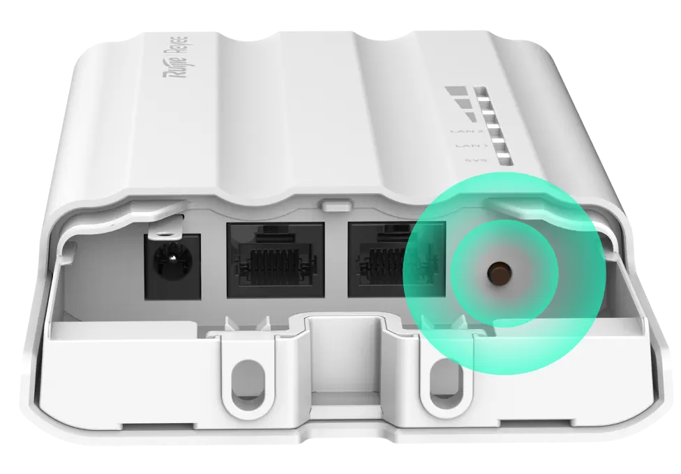 Mặt cổng kết nối và nút ghép nối của RG-AirMetro550G-B