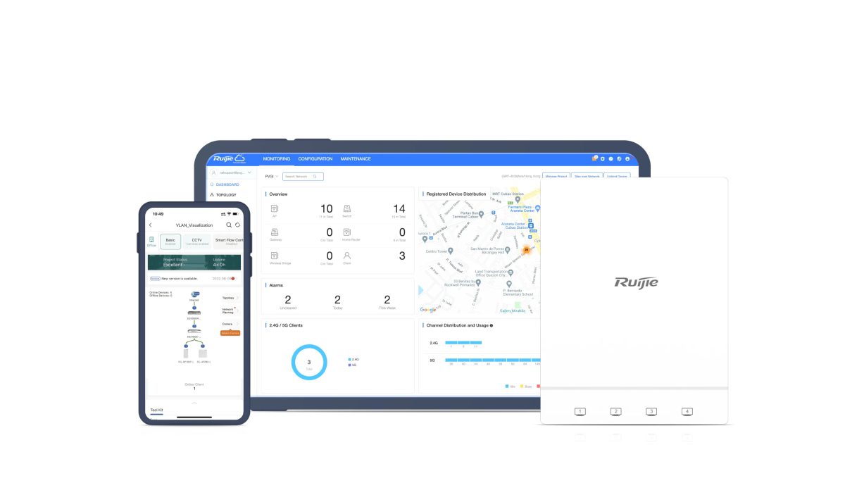 Quản lý RG-AP180 trên Ruijie Cloud bằng máy tính và điện thoại