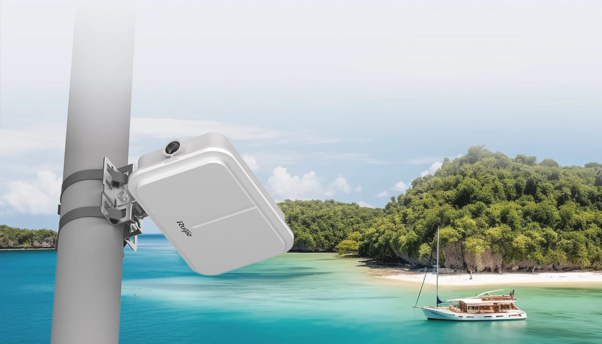 RG-AP680-L lắp cột ở bãi biển, chống ăn mòn hơi muối