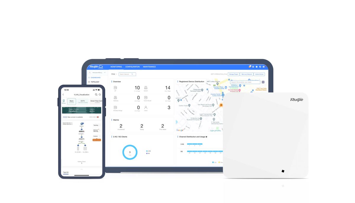 Quản lý RG-AP720-L trên Ruijie Cloud bằng máy tính và điện thoại