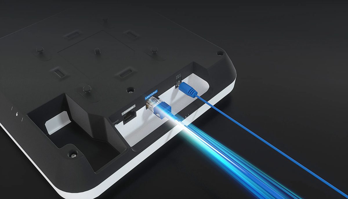 Cổng Gigabit nhận PoE ở mặt sau RG-AP810-L