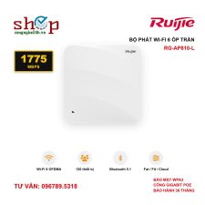 Bộ phát Wi-Fi 6 ốp trần Ruijie RG-AP810-L băng tần kép 1775Mbps, cổng Gigabit