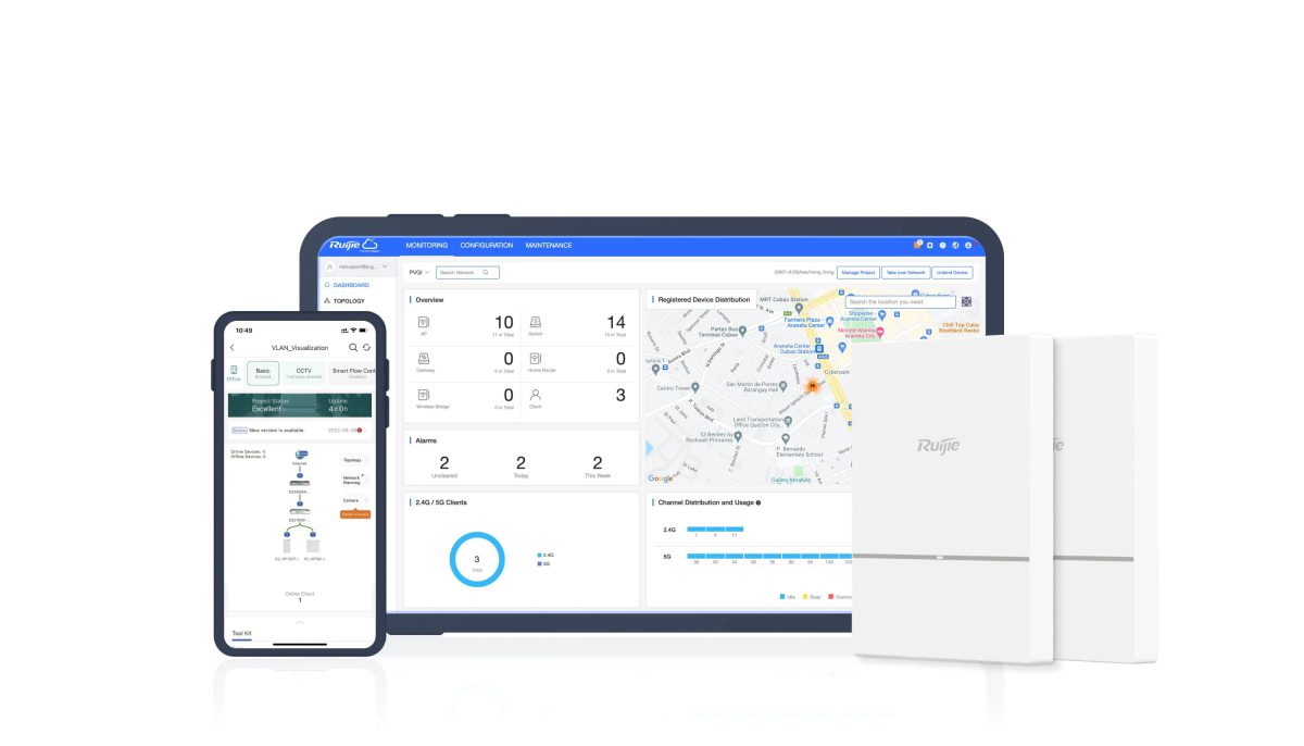 Quản lý RG-AP820-L(V2) trên Ruijie Cloud bằng máy tính và điện thoại