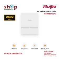 Bộ phát Wi-Fi 6 ốp trần Ruijie RG-AP820-L(V2) 2402Mbps, mỏng 26mm, cổng Gigabit PoE
