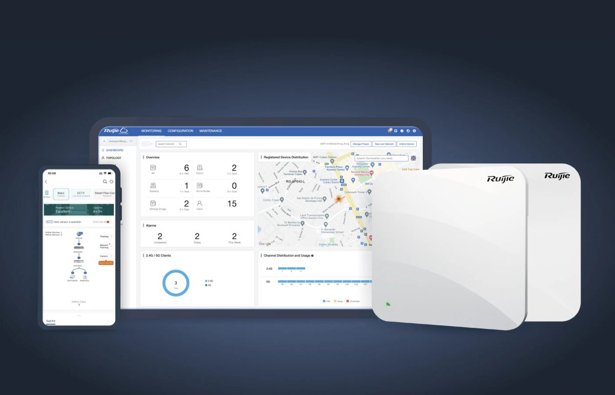Quản lý RG-AP840-L trên Ruijie Cloud bằng máy tính và điện thoại