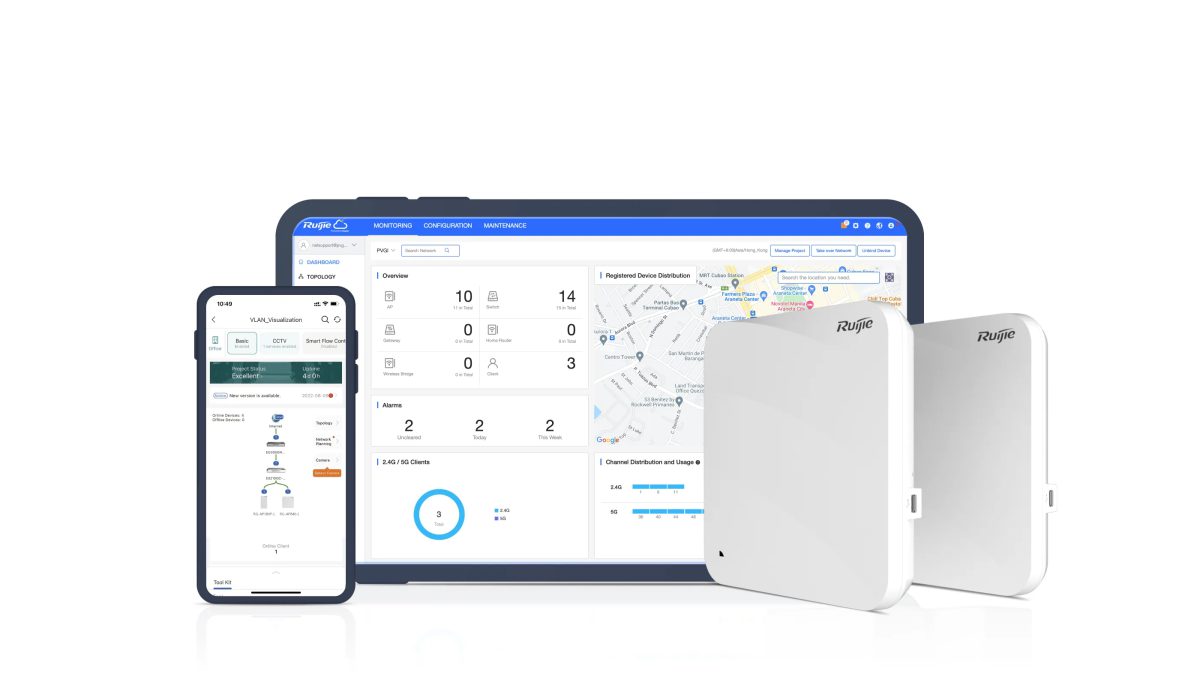 Quản lý RG-AP880-L trên Ruijie Cloud bằng máy tính và điện thoại