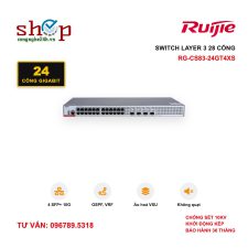 Switch Layer 3 Ruijie RG-CS83-24GT4XS 24 cổng Gigabit, 4 cổng SFP+ 10G