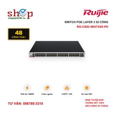 Switch PoE Layer 3 Ruijie RG-CS83-48GT4XS-PD 48 cổng PoE+, 4 SFP+ 10G, nguồn kép