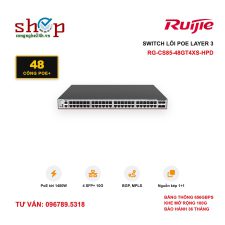 Switch lõi Layer 3 Ruijie RG-CS85-48GT4XS-HPD 48 cổng PoE+, 4 SFP+ 10G