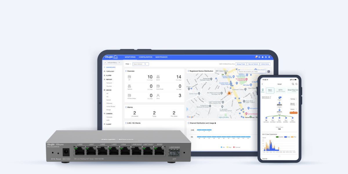 RG-EG209GS quản lý trên Ruijie Cloud bằng máy tính bảng và điện thoại