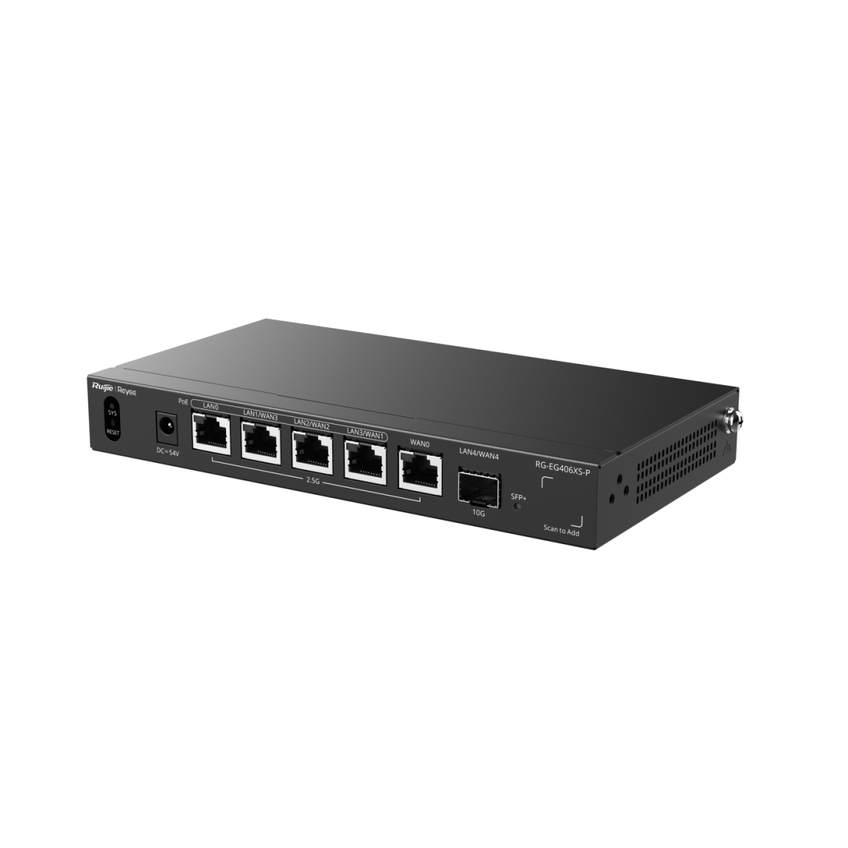 Router Ruijie Reyee RG-EG406XS-P nhìn nghiêng