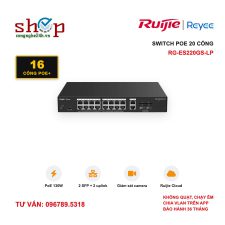 Switch PoE Ruijie Reyee RG-ES220GS-LP 20 cổng Gigabit (16 PoE 130W, 2 SFP)