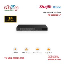 Switch PoE Ruijie Reyee RG-ES228GS-LP 28 cổng Gigabit (24 PoE 250W, 2 SFP)