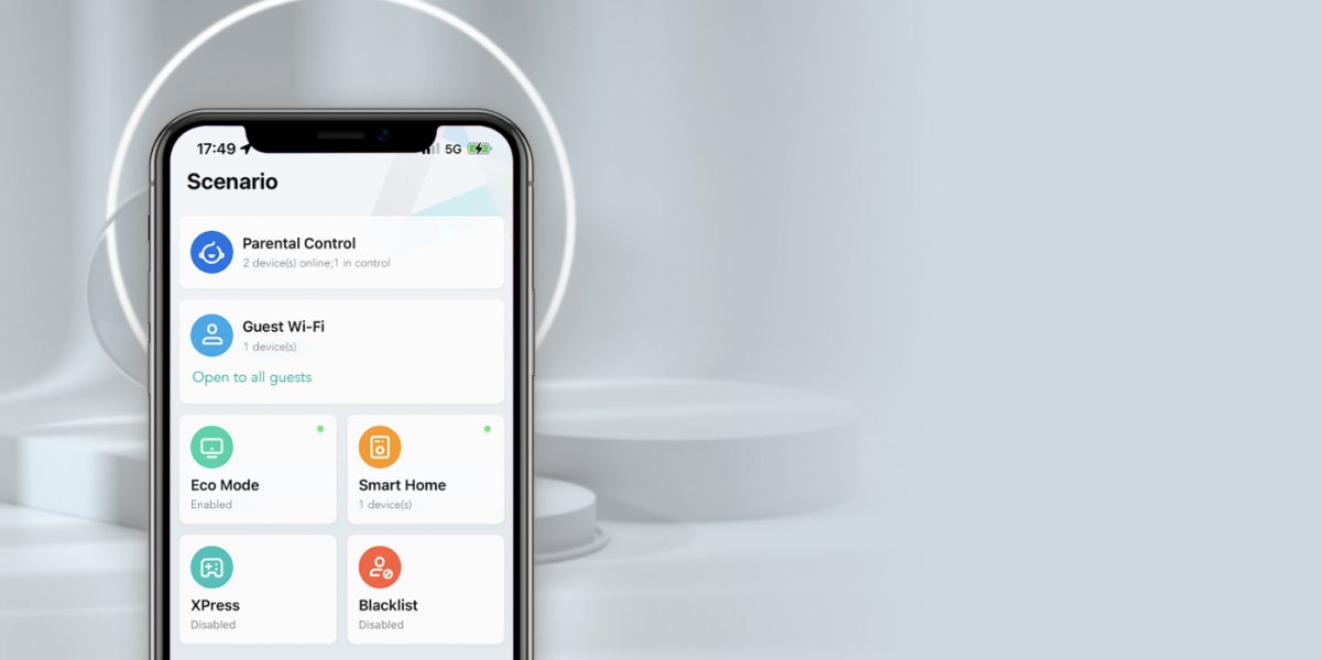 Giao diện ứng dụng Reyee Router trên điện thoại