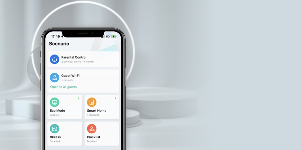 Giao diện ứng dụng Reyee Router trên điện thoại