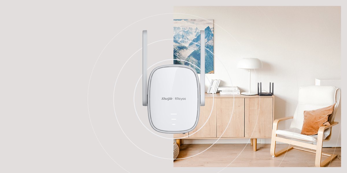 Bộ mở rộng Wi‑Fi Ruijie Reyee RG-EW300R cắm ổ điện trong phòng