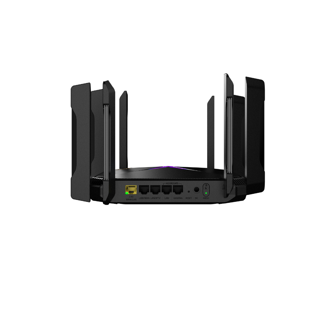 Mặt sau RG-EW6000GX với cổng 2.5G và 4 cổng Gigabit