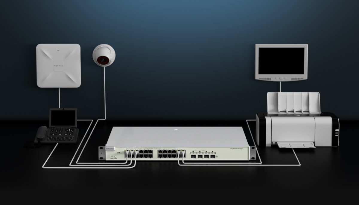 Switch PoE cấp nguồn cho Access Point, camera IP, điện thoại IP qua dây mạng