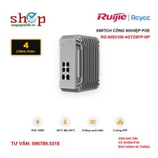 Switch công nghiệp PoE Ruijie Reyee RG-NIS3100-4GT2SFP-HP 6 cổng (4 PoE+ 120W, 2 SFP)